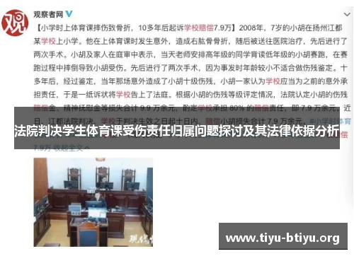 法院判决学生体育课受伤责任归属问题探讨及其法律依据分析 法院判决学生体育课受伤责任归属问题探讨及其法律依据分析