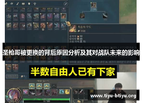 圣枪哥被更换的背后原因分析及其对战队未来的影响 圣枪哥被更换的背后原因分析及其对战队未来的影响